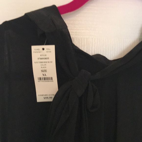 Ruffle Layered Top tie back neck NWT - Picture 5 of 5